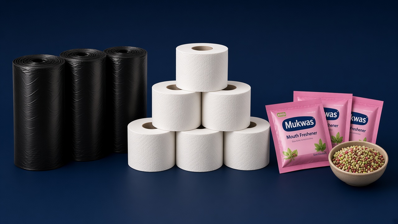Garbage bags, toilet rolls and Mukwas sachets